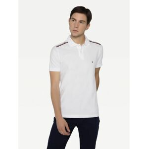 Tommy Hilfiger pánské bílé polo - S (YBR)