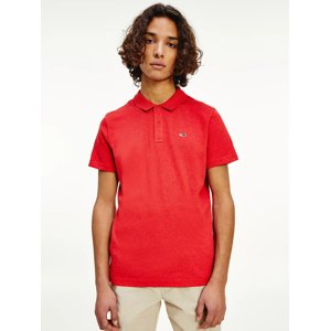 Tommy Jeans pánské červené polo triko