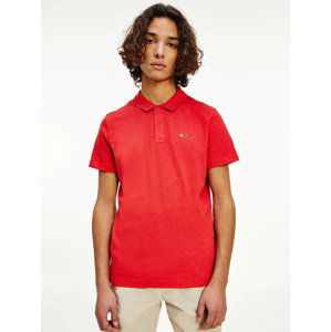 Tommy Jeans pánské červené polo triko - M (XNL)