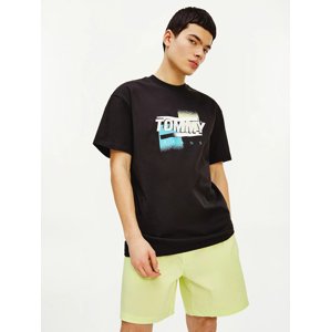 Tommy Jeans pánské černé triko GRAPHIC TEE - L (BDS)