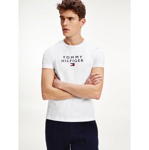 Tommy Hilfiger pánské bílé triko Flag - L (YBR)