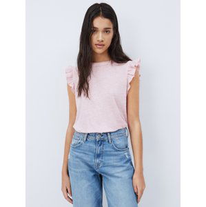 Pepe Jeans dámské růžové tričko