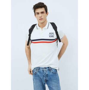 Pepe Jeans pánské bílé polo triko Baldwin - L (803)