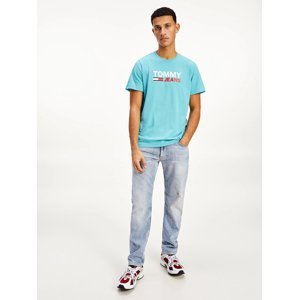 Tommy Jeans pánské světle modré tričko - S (CTA)