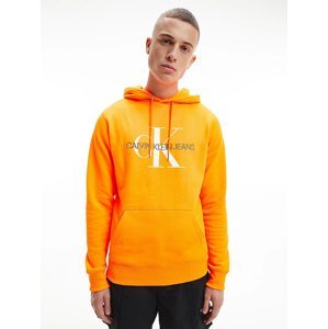 Calvin Klein pánská fosforově oranžová mikina - XL (SAA)