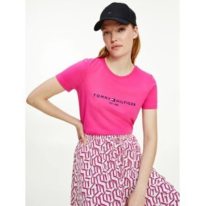 Tommy Hilfiger dámské růžové triko - S (TP1)