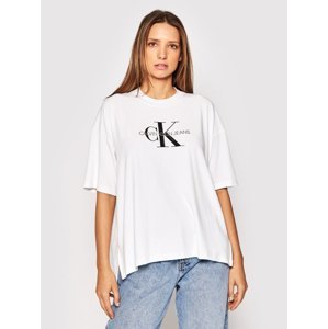 Calvin Klein dámské bílé tričko Monogram - L (YAF)