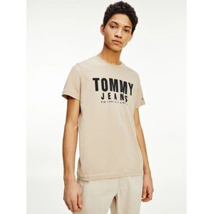 Tommy Jeans pánské béžové triko - M (ABM)