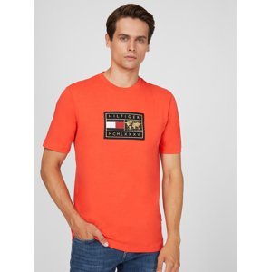 Tommy Hilfiger pánské červené tričko - M (XJD)