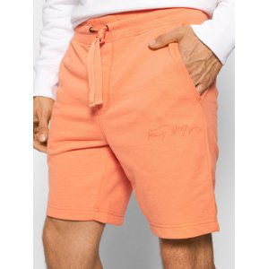Tommy Hilfiger pánské oranžové teplákové šortky