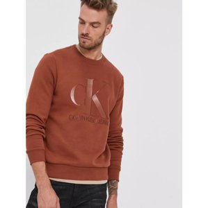 Calvin Klein pánská hnědá mikina - S (GE6)