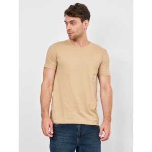 Calvin Klein pánské krémové tričko - M (PF2)