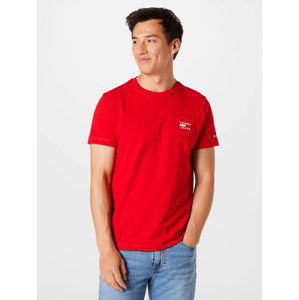 Tommy Jeans pánské červené triko - L (XNL)