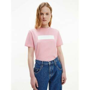 Calvin Klein dámské růžové tričko - M (TIV)