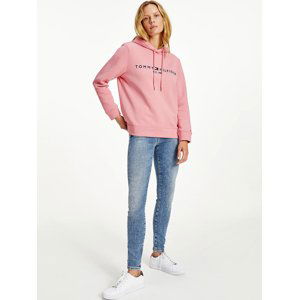 Tommy Hilfiger dámská růžová mikina s kapucí Hoodie - S (TMJ)