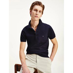 Tommy Hilfiger pánské tmavě modré polo tričko - S (DW5)