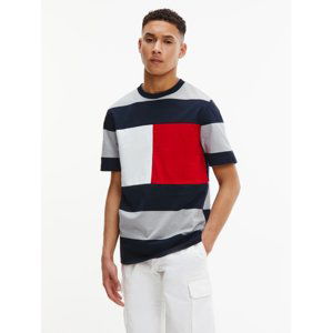 Tommy Hilfiger pánské pruhované tričko - M (0A4)