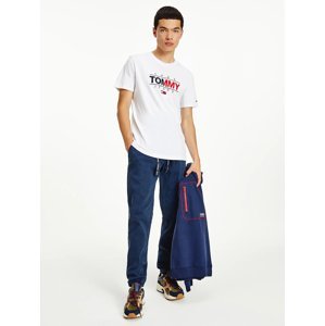 Tommy Jeans pánské bílé triko ESSENTIAL GRAPHIC - XXL (YBR)
