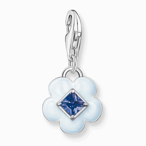 THOMAS SABO přívěsek charm Flower with blue stone 1916-496-1