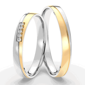 SOFIA zlatý dámský snubní prsten ML65/BK-3WBI
