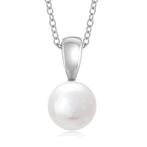 SOFIA stříbrný přívěsek s bílou perlou WWBUTT-7WH