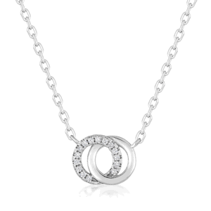SOFIE stříbrný náhrdelník spojené kruhy IS028CT647RHWH