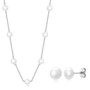 SOFIA stříbrný set náušnice a náhrdelník WWzapbutt-7WH+PV22013.1