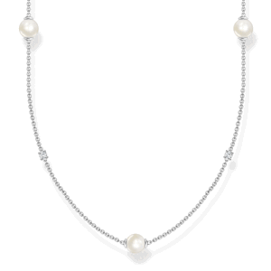 THOMAS SABO náhrdelník Pearl with white stones silver KE2125-167-14