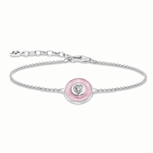 THOMAS SABO náramek Pink heart A2143-691-9