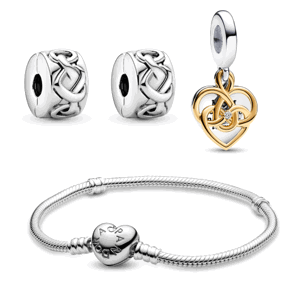 PANDORA set náramek s korálky Mum 590719+2x798035+763237C01