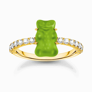 THOMAS SABO x HARIBO prsten Goldbear Green Mini TR2459-414-6