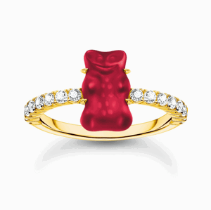 THOMAS SABO x HARIBO prsten Goldbear Red Mini TR2459-414-10
