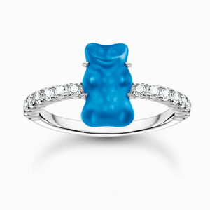 THOMAS SABO x HARIBO prsten Goldbear Blue Mini TR2459-052-1