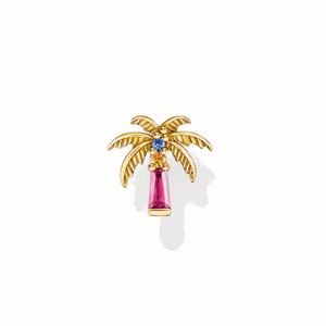 THOMAS SABO kusová náušnice Colourful palm tree H2285-488-7