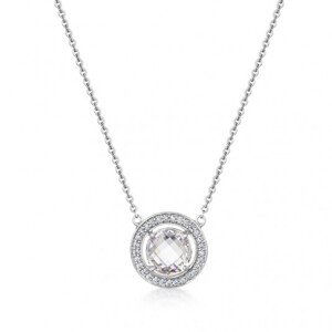 SOFIA stříbrný náhrdelník se zirkony AEAN0290Z/R40+10