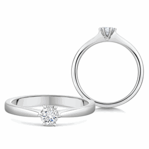 SOFIA DIAMONDS zlatý zásnubní prsten s diamantem 0,23 ct H/SI2 UDRG46673W-H-SI2