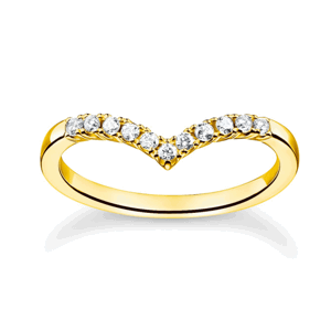 THOMAS SABO prsten White stones gold TR2394-414-14