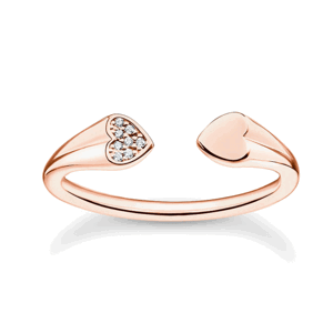 THOMAS SABO stříbrný dámský prsten Hearts rose gold TR2392-416-14