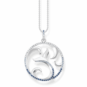 THOMAS SABO náhrdelník Tail fin and wave with blue stones KE2145-644-1