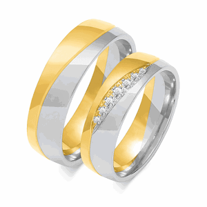 SOFIA zlatý pánský snubní prsten ZSOE-216MYG+WG