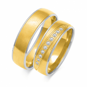 SOFIA zlatý pánský snubní prsten ZSOE-162MYG+WG