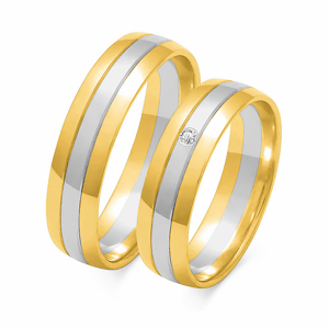 SOFIA zlatý pánský snubní prsten ZSOE-11MYG+WG