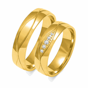 SOFIA zlatý dámský snubní prsten ZSO-113WYG