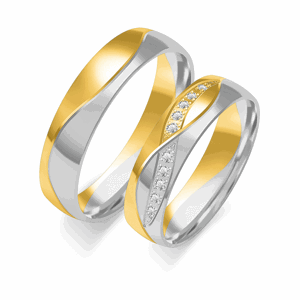 SOFIA zlatý pánský snubní prsten ZSB-219MYG+WG