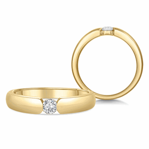 SOFIA DIAMONDS zlatý zásnubní prsten s diamantem 0,17 ct BDRB00074YG