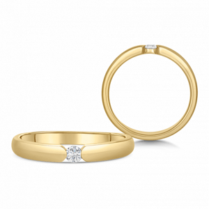 SOFIA DIAMONDS zlatý zásnubní prsten s diamantem 0,08 ct BDRB00072YG