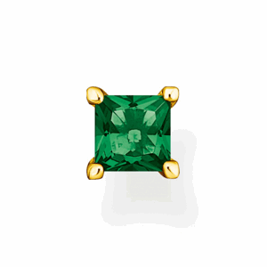 THOMAS SABO kusová náušnice Green stone gold H2233-472-6