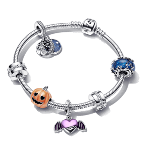 PANDORA náramek Halloween 590702HV+799645C01+790015C00+2x791972CZ+792290C01+792291C01