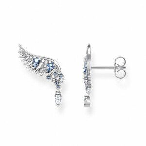 THOMAS SABO náušnice Phoenix wing with blue stones silver H2247-644-1