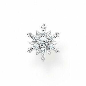 THOMAS SABO kusová náušnice Snowflake with white stones H2260-051-14